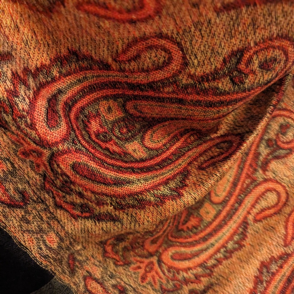 Large Scarf or Wrap with Fringe - Picture 4 of 10